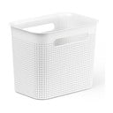 Бяла рециклирана пластмасова кошница за съхранение Brisen - Rotho