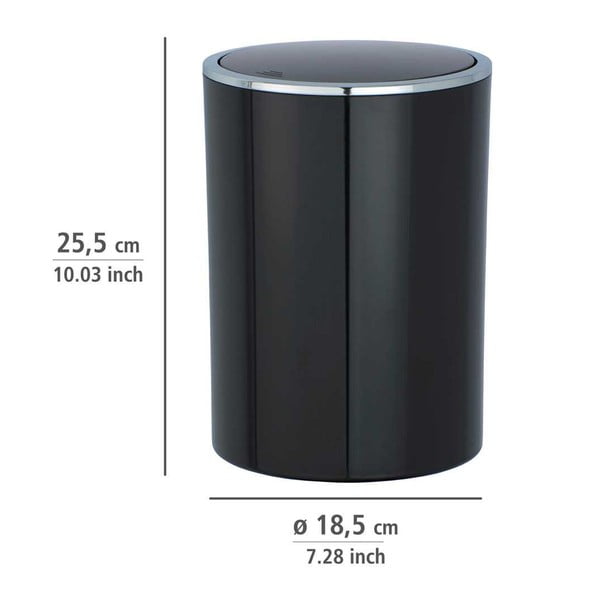 Черен кош за баня Inca - Wenko-image-1
