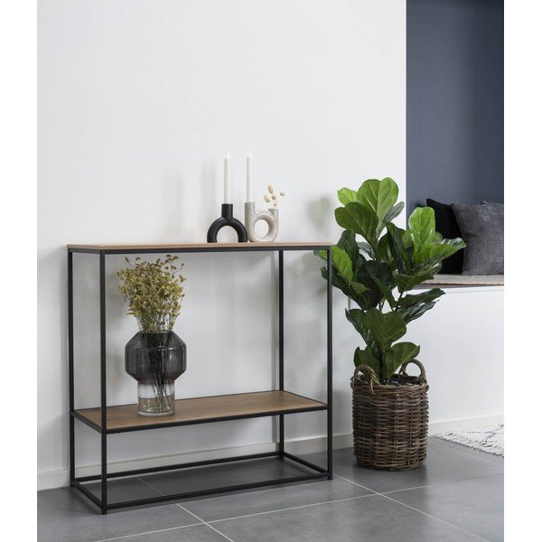 Конзолна маса с плот в дъбов декор в естествен цвят 80x36 cm Vita - House Nordic-image-1