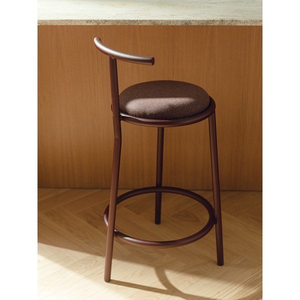 Бордо метален бар стол (височина на седалката 68 cm) Hogo – noo.ma-image-1