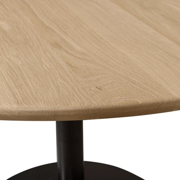 Кръгла трапезна маса с дъбова дървена плоскост ø 120 cm Tablo – WOOOD-image-2