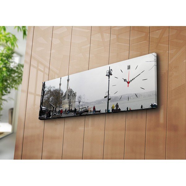 Картинен часовник В града, 30 x 90 cm - Wallity-image-1