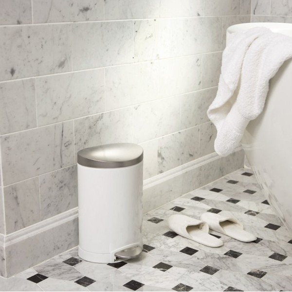 Koupelnový koš simplehuman 10 l, bílý-image-1
