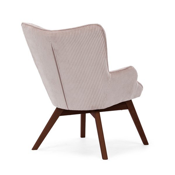 Светлорозово кресло от рипсено кадифе Niko – Ropez-image-3