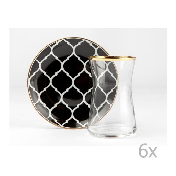 12dílný set skleniček a podšálků Vivas Morocco, 160 ml