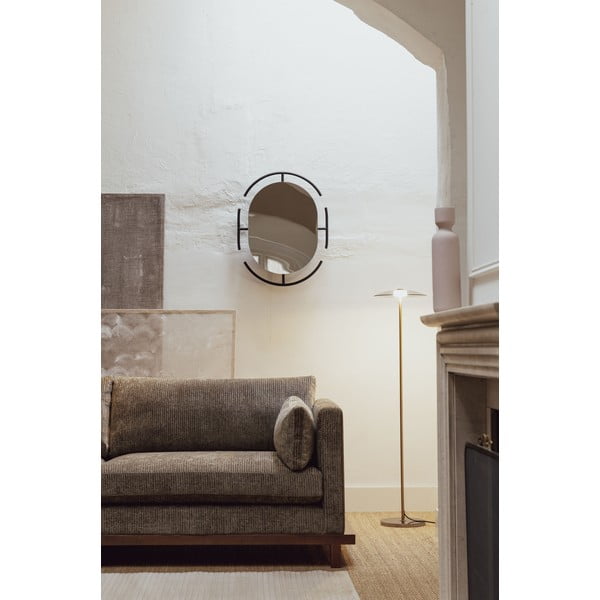 LED затъмняваща се подова лампа със стъклен абажур в сив и златист цвят (височина 132 cm) Float – Zuiver-image-1