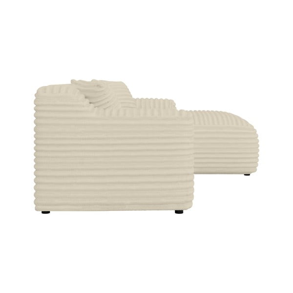 Бежов ъглов диван от рипсено кадифе (десен ъгъл) Martin – Ropez-image-3