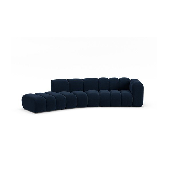 Тъмносин ъглов диван (десен ъгъл) Lupine – Micadoni Home