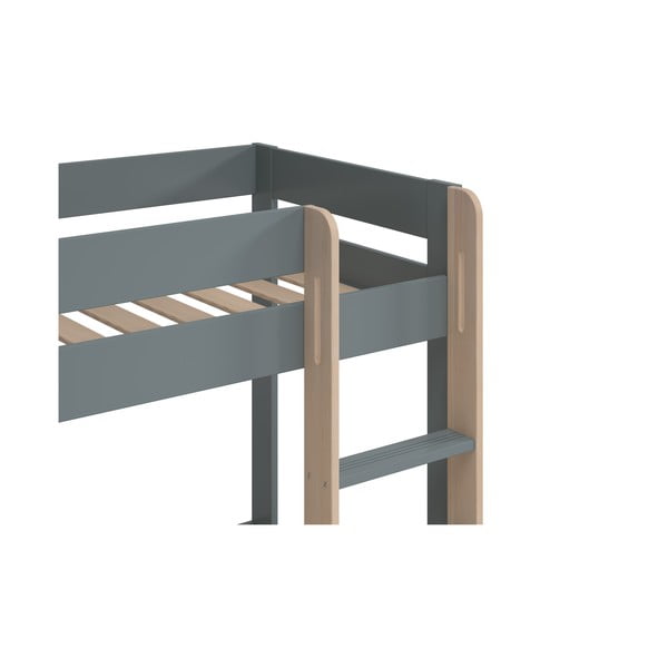 Детско легло сиво-зелено 90x190 cm двуетажно с включена подматрачна рамка Angel – Marckeric-image-4