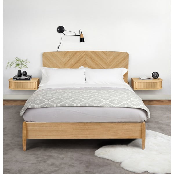 Нощно шкафче от декор от дъб в естествен цвят Farsta – Woodman-image-1