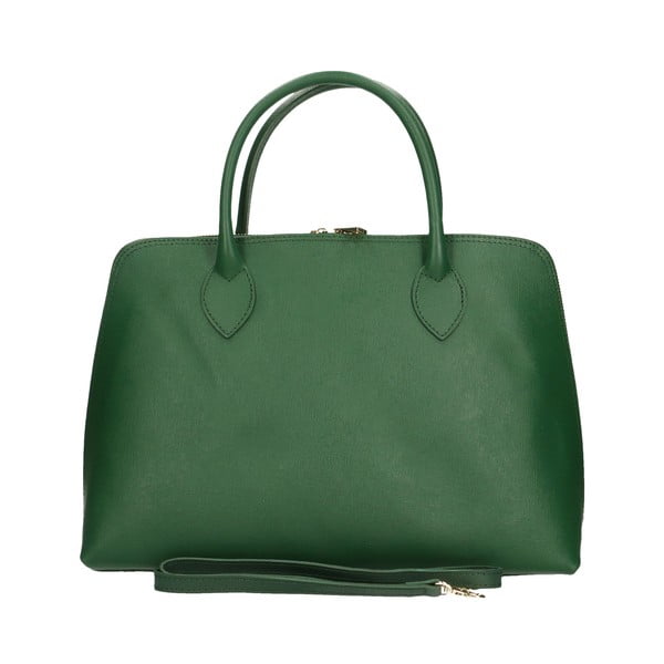 Зелена кожена чанта Arancio - Chicca Borse