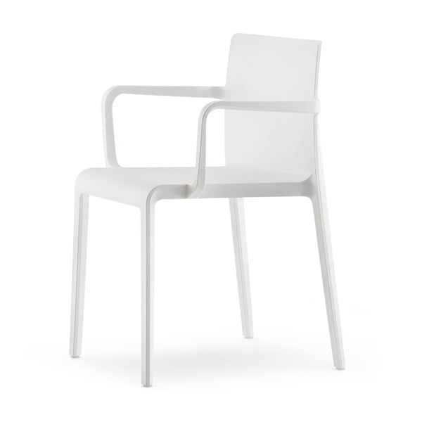 Bílá židle s područkou Pedrali Volt