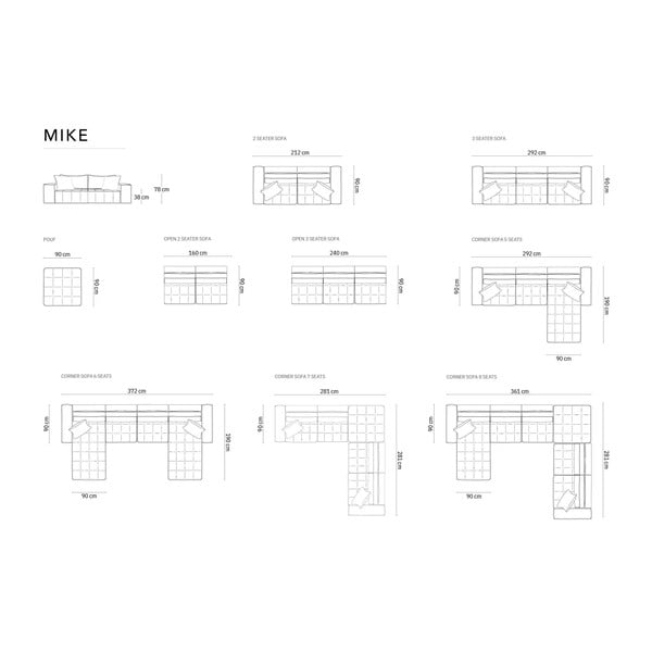 Жълт диван 240 cm Mike - Micadoni Home-image-4