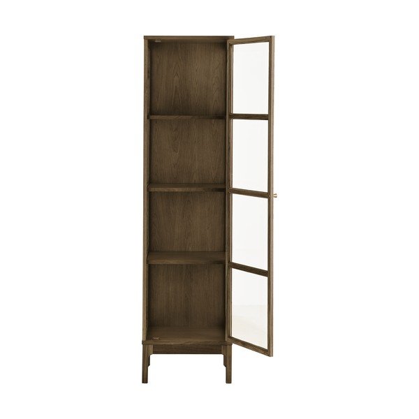 Тъмнокафява витрина от декор от дъб  47x180x40 cm Zamora – House Nordic-image-4