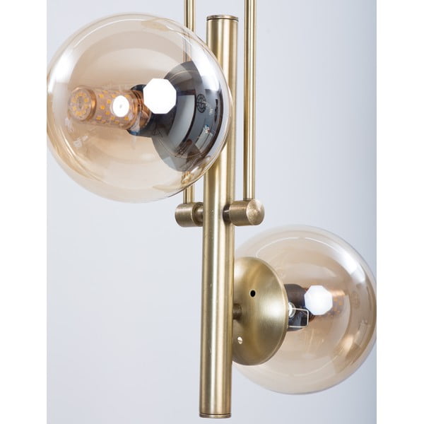Осветително тяло за таван в златист цвят със стъклен абажур ø 15 cm Libra – Squid Lighting-image-3