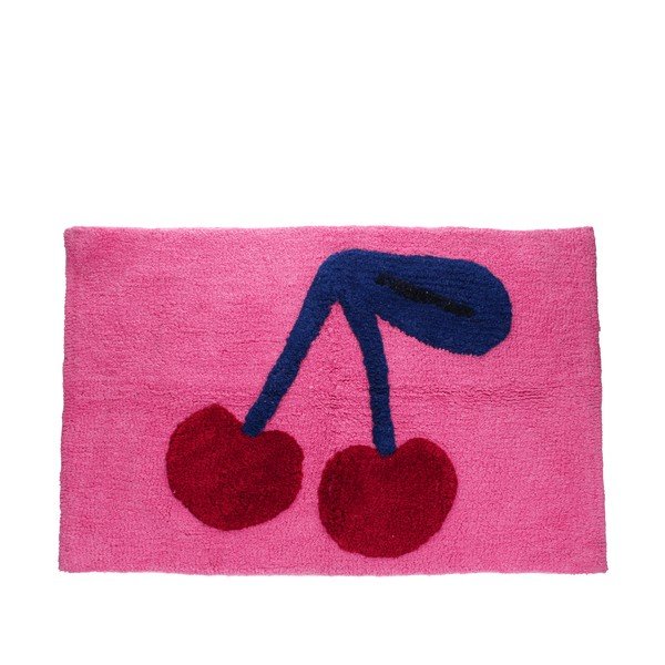 Розов текстилен килим за баня 83x52,5 cm Cherry – Rex London