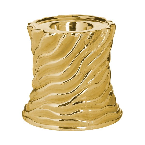 Керамичен свещник в златист цвят Votive, ⌀ 10 cm - InArt