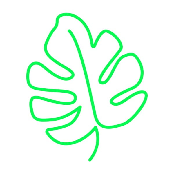 Зелена стенна лампа , 30 x 40 cm Leaf - Candy Shock-image-2