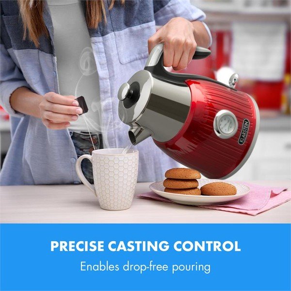 Червен чайник Cancan - Klarstein-image-4