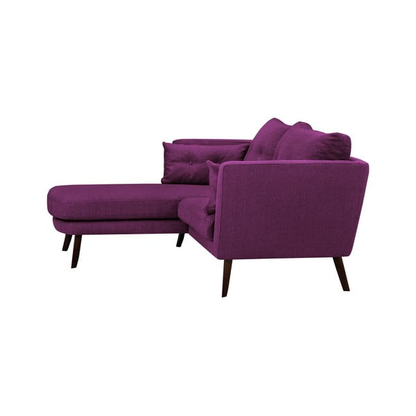 Лилав триместен диван Елена, с шезлонг в левия ъгъл - Mazzini Sofas-image-2