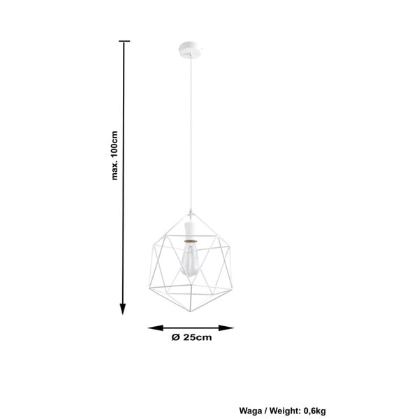 Бяло висящо осветително тяло Donato - Sollux-image-4