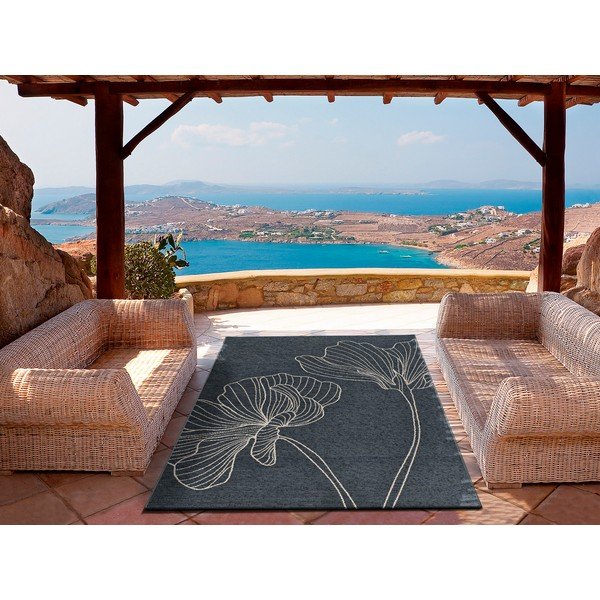 Антрацитен външен килим 76x150 cm Velvet Gris - Universal-image-1
