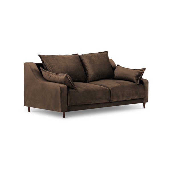Диван от кафяво кадифе Freesia, 150 cm - Mazzini Sofas-image-2
