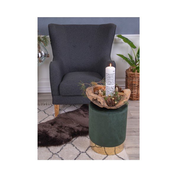 Зелен пуф , ø 34 cm Gamby - House Nordic-image-1