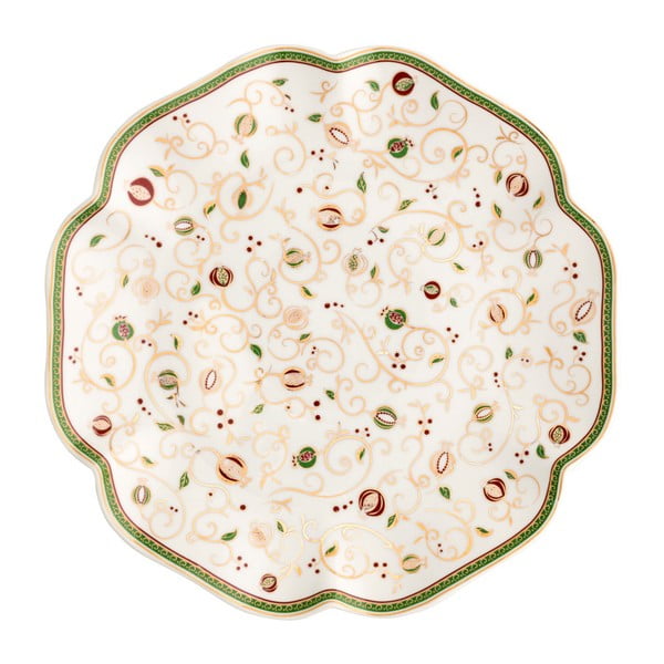 Бяла чиния за сервиране с коледен мотив , ⌀ 31 cm Tempo di Festa - Brandani