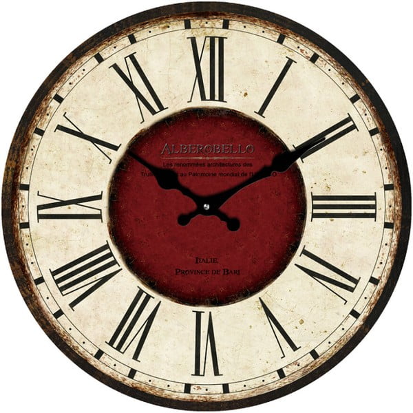 Стъклен часовник Alberobello, 38 cm - Postershop