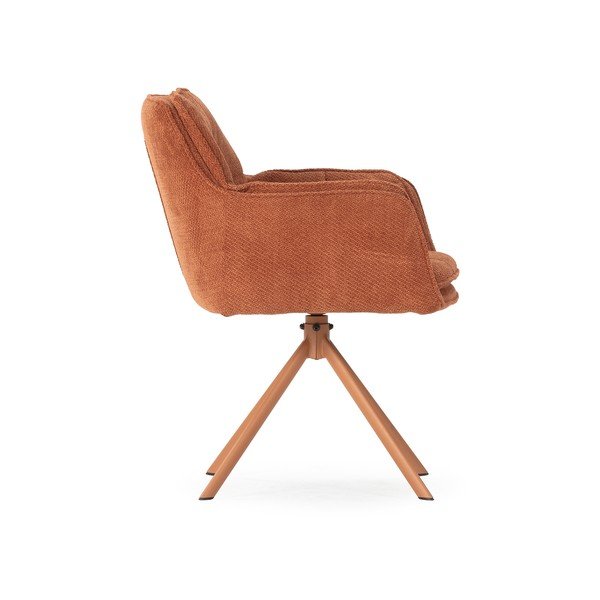 Теракотени тапицирани трапезни столове в комплект 2 бр. Keiko – Marckeric-image-3