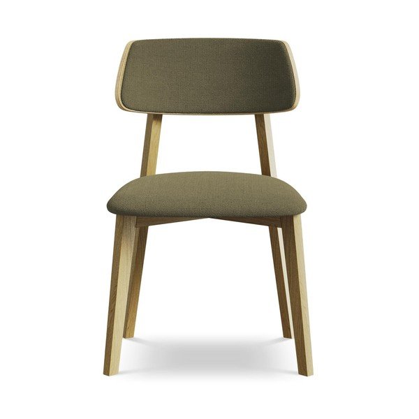 Зелен трапезен стол от масивна дървесина Niu – Makamii-image-1