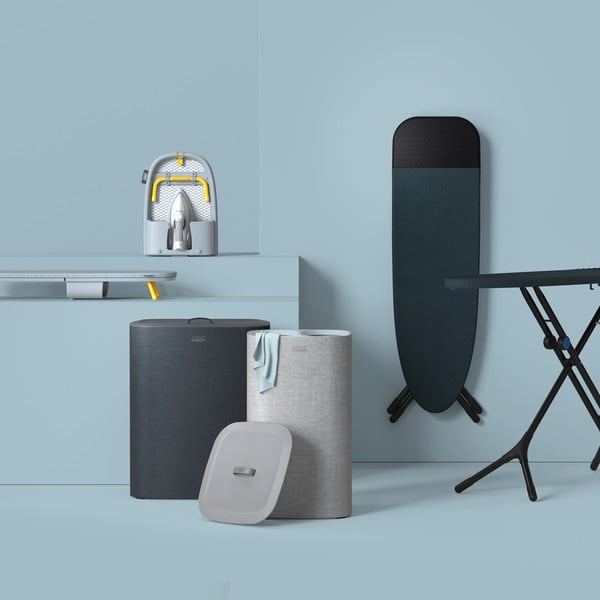 Антрацит текстилен/пластмасов кош за пране Tota – Joseph Joseph-image-3