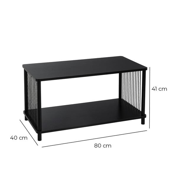 Черна масичка за кафе 40x80 cm Manila – Casa Selección-image-2