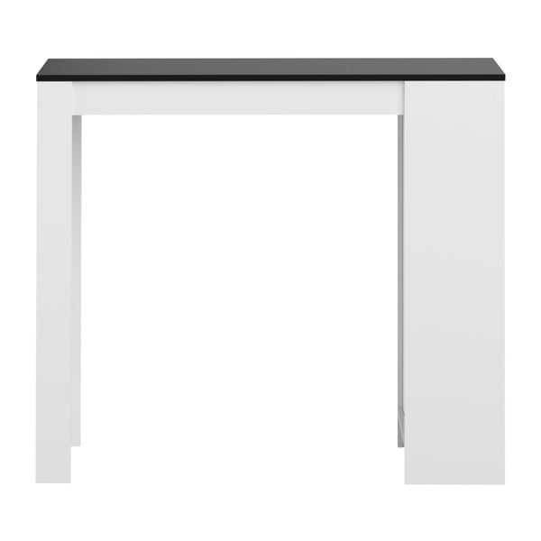 Bílý barový stůl s černou deskou TemaHome Aravis-image-4