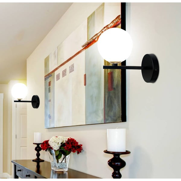 Черна стенна лампа Kama - Candellux Lighting-image-1