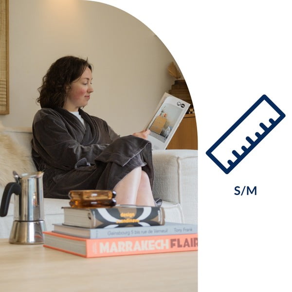 Сива хавлия от микроплюш размер S/M Elena – Tiseco Home Studio-image-3