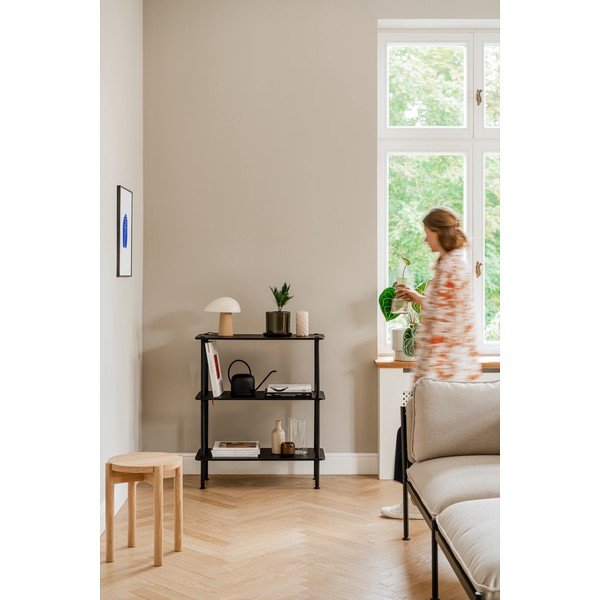 Черен стелаж от декор от дъб  80x90,5x35 cm Teidi – noo.ma-image-2