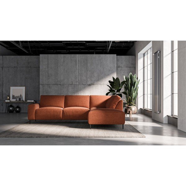 Тъмнооранжев ъглов диван , десен ъгъл Tendo - Ghado-image-1