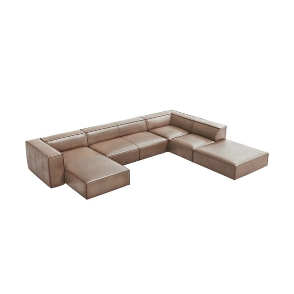 Ъглов диван от светлокафява кожа (десен ъгъл) Madame - Windsor & Co Sofas-image-2