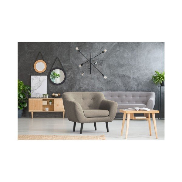Кафяв фотьойл Mazzini Sofas Piemont-image-3