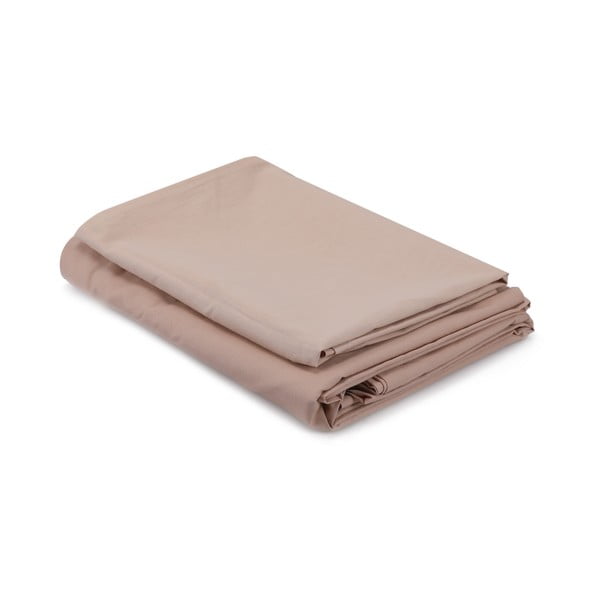 Бежово памучно спално бельо за единично легло 140x200 cm - Mijolnir-image-2