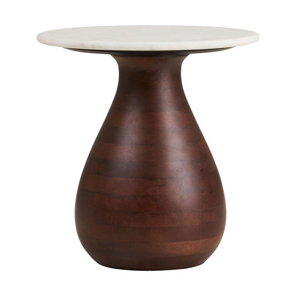 Кръгла странична масичка с мраморна плоча ø 40 cm Heide – House Nordic