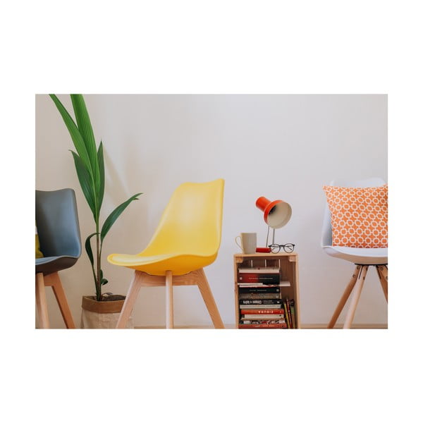 Комплект от 2 жълти стола с букови крака Retro - Bonami Essentials-image-3