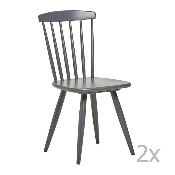 Комплект от 2 сиви трапезни стола Jade - Marckeric
