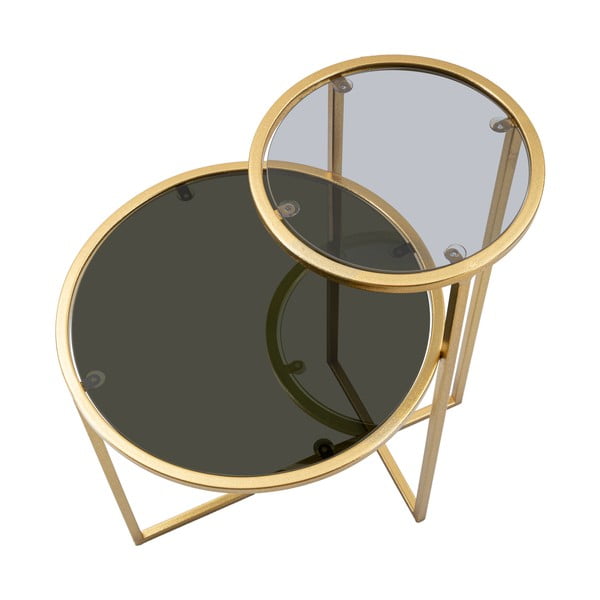 Кръгла масичка за кафе в златисто 40x50 cm - Mauro Ferretti-image-3