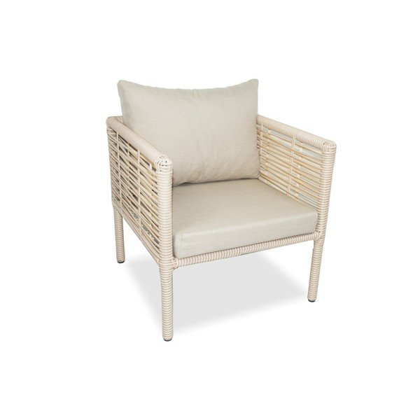 Кремав градински комплект   от изкуствен ратан за 4 души Newyork 160 – Floriane Garden-image-2