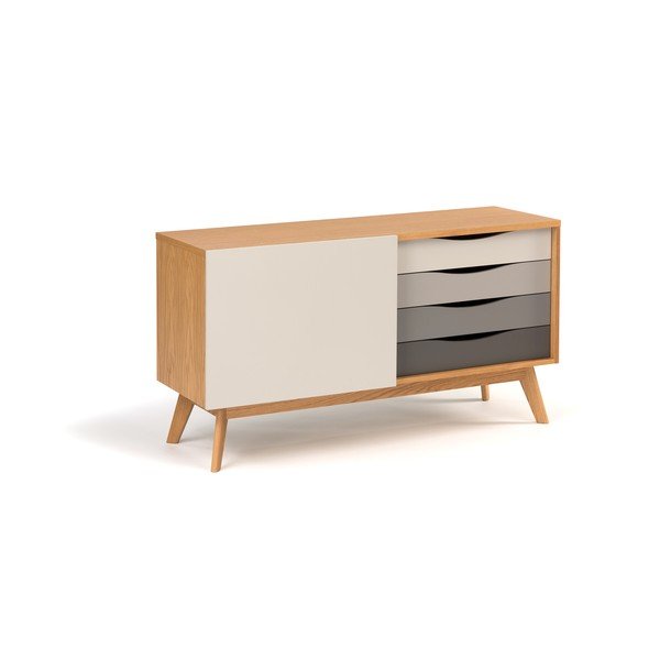 Комод със сиви чекмеджета Avon - Woodman-image-3