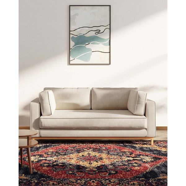 Бежов кадифен диван 192 cm Celerio - Ame Yens-image-3