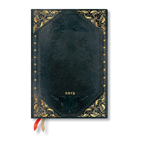 Дневник за 2019 г. Midnight Rebel Vertical, 13 x 18 cm - Paperblanks